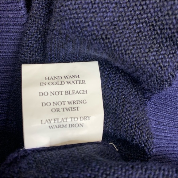 Turtleson Pima Cotton Golf Pullover XL Quarter Zip Navy Preppy Coastal - Picture 9 of 9